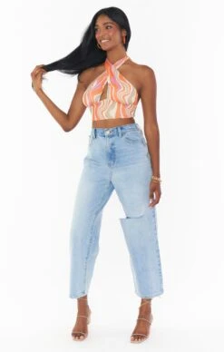 Show Me Your Mumu Hyper Halter Top ~ Wavy Stripe -Show Me Your Mumu Sales sophiakavia 5.196224