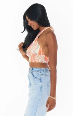 Show Me Your Mumu Hyper Halter Top ~ Wavy Stripe -Show Me Your Mumu Sales sophiakavia 5.196234