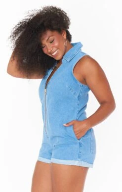 Show Me Your Mumu Reno Romper ~ Blue Stream -Show Me Your Mumu Sales sophiakavia 5.196428