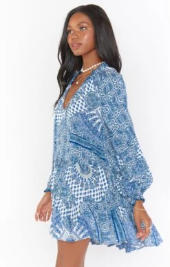 Show Me Your Mumu Birdie Mini Dress ~ Blue Paisley 13 Show Me Your Mumu Birdie Mini Dress ~ Blue Paisley -Show Me Your Mumu Sales spring21 tori 8.712635