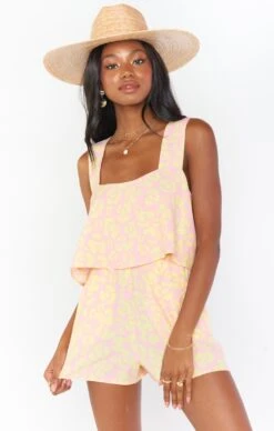 Show Me Your Mumu Cabana Shorts ~ Lemonade Cheetah -Show Me Your Mumu Sales spring21 tori 8.713603