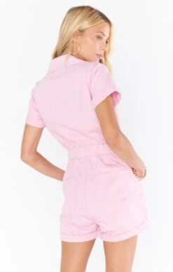 Show Me Your Mumu Cannon Romper ~ Pink Denim -Show Me Your Mumu Sales spring23 emilyallie 6.238916