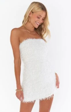 Show Me Your Mumu Alex Tube Dress ~ White Faux Feathers -Show Me Your Mumu Sales spring23 emilyallie 6.239858 Edit