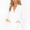 Show Me Your Mumu Escape Blazer Romper ~ White Linen -Show Me Your Mumu Sales springbridal resortswim bri 11.2027609