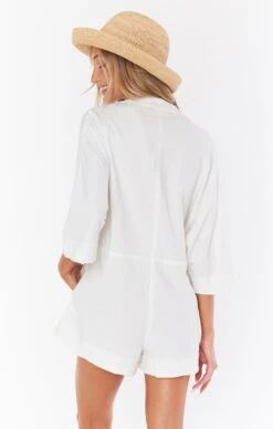 Show Me Your Mumu Horton Romper ~ White Linen -Show Me Your Mumu Sales subridal bricourtney 3.87074