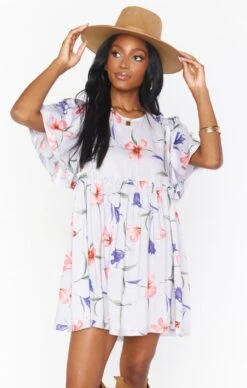 Show Me Your Mumu Brooks Babydoll Mini Dress ~ Lilac Lolita Breeze