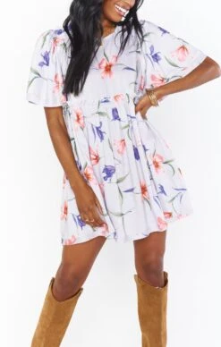 Show Me Your Mumu Brooks Babydoll Mini Dress ~ Lilac Lolita Breeze -Show Me Your Mumu Sales summerbridal shadesofpinck sydnibri 2.2336925