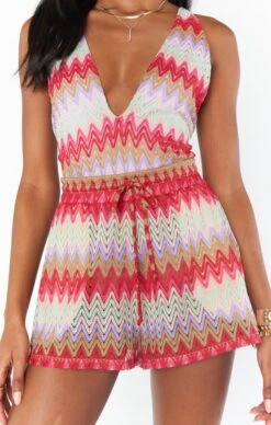 Show Me Your Mumu San Remo Shorts ~ Riviera Zigzag Crochet -Show Me Your Mumu Sales torijudah 2.736859